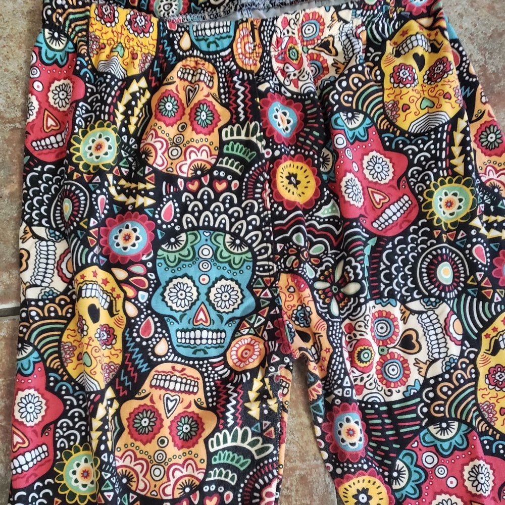 Sugar Skull Luxuriously Soft Leggings for Women